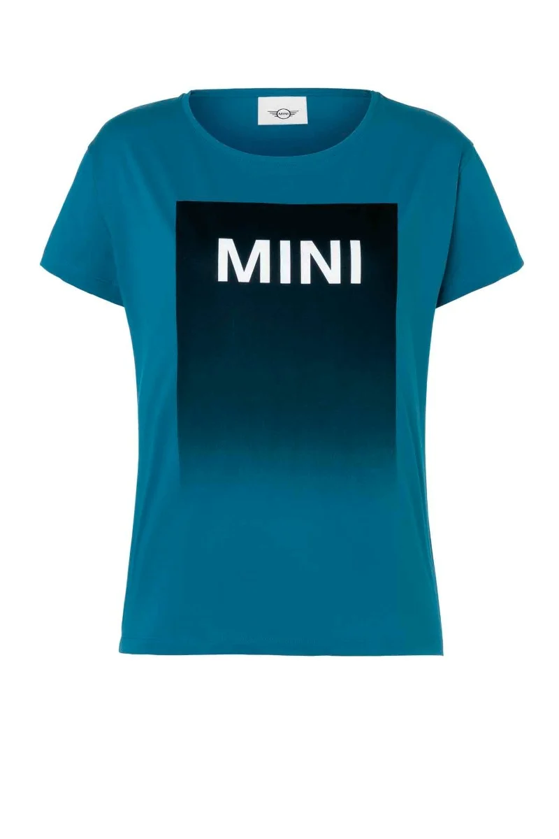 MINI Damen T-Shirt Wordmark island schwarz weiß