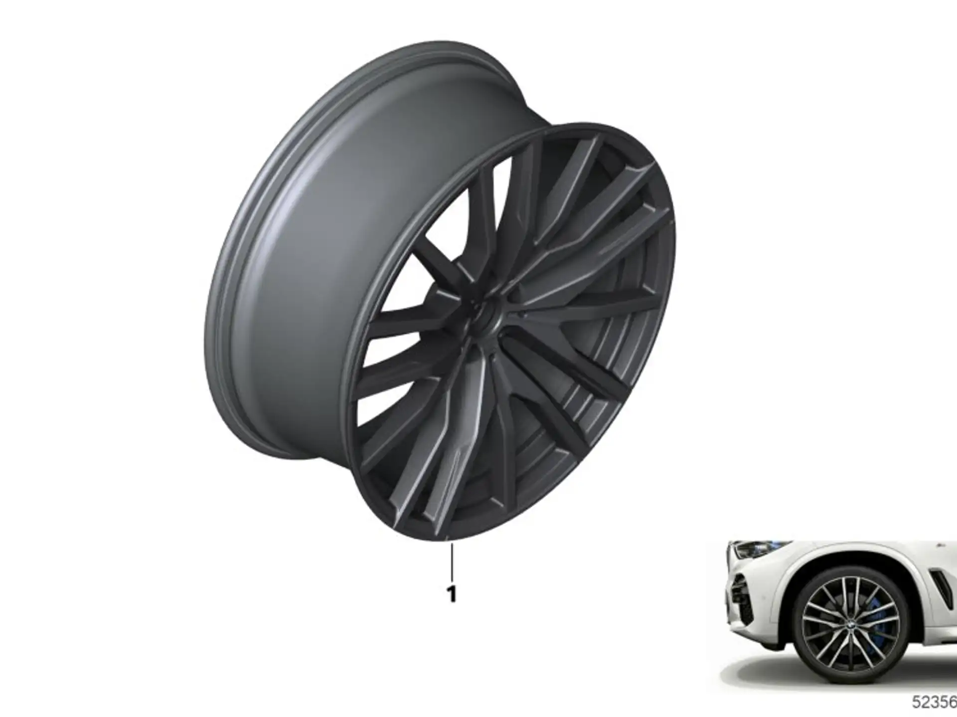 BMW Alufelge KA586 orbitgrau 10,5Jx22 ET43 X5 G05 X6 G06