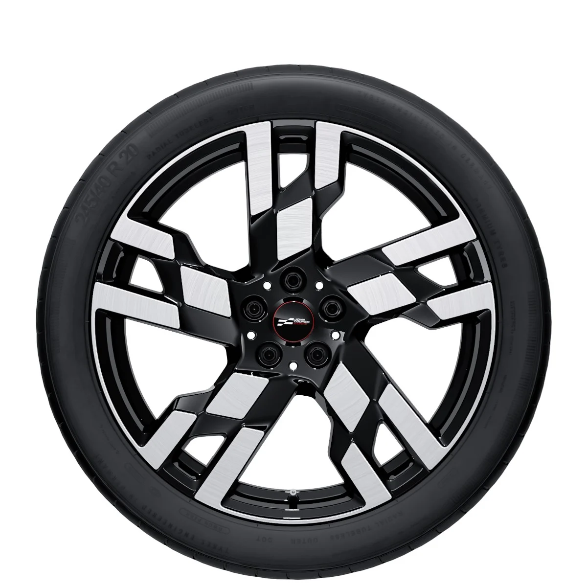 MINI Alufelge JCW Flag Spoke 949 bicolor (jet black uni/glanzgedreht) 8Jx20 ET46 Countryman U25