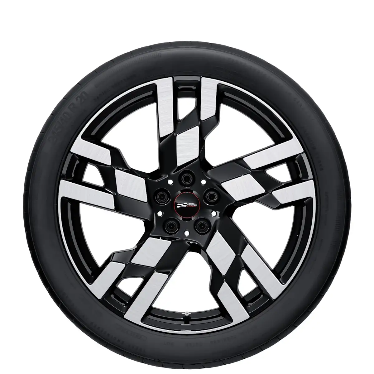 MINI Alufelge JCW Flag Spoke 949 bicolor (jet black uni/glanzgedr