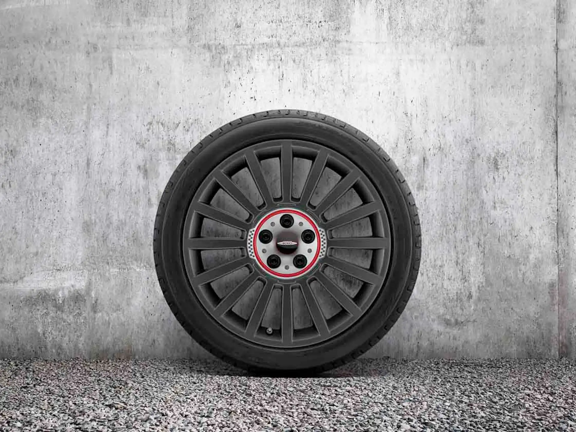MINI Sommerkompletträder JCW Rallye Spoke 536 bicolor (orbitgrey matt / glanzgedreht) 19 Zoll RDCi F60 Goodyear