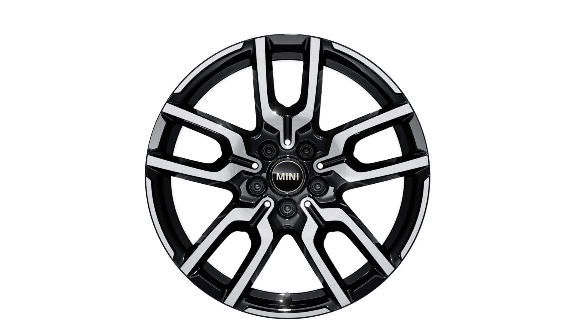 MINI Alufelge JCW Lap Spoke 960 bicolor (jet black uni/hochglanzpoliert) 7Jx18 ET47 F65 F66 Cabrio F67