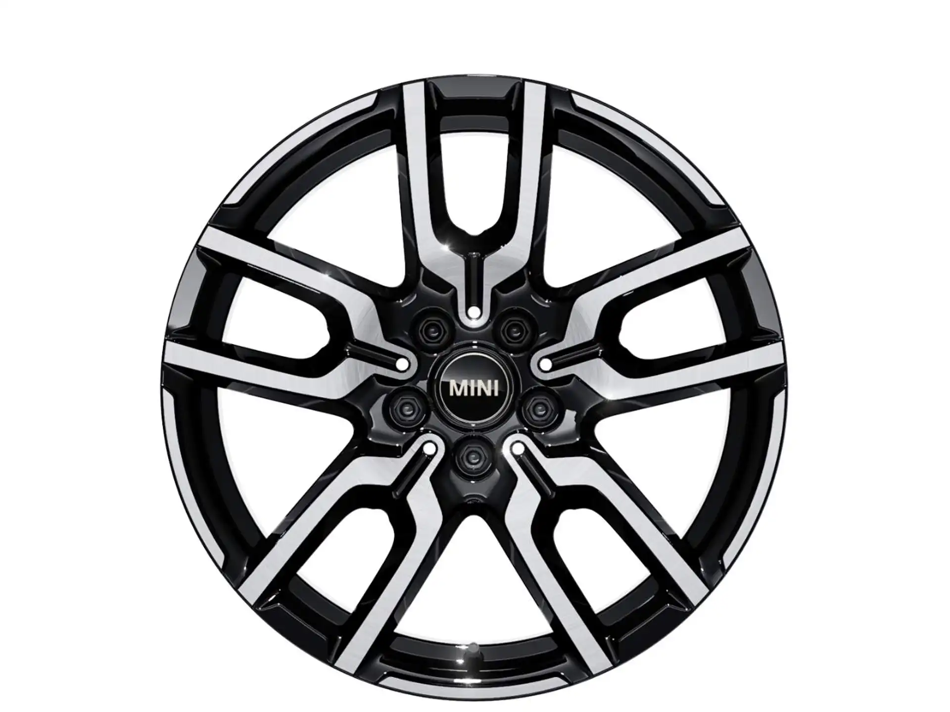 MINI Alufelge JCW Lap Spoke 960 bicolor (jet black uni/hochglanzpoliert) 7Jx18 ET47 F65 F66 Cabrio F67