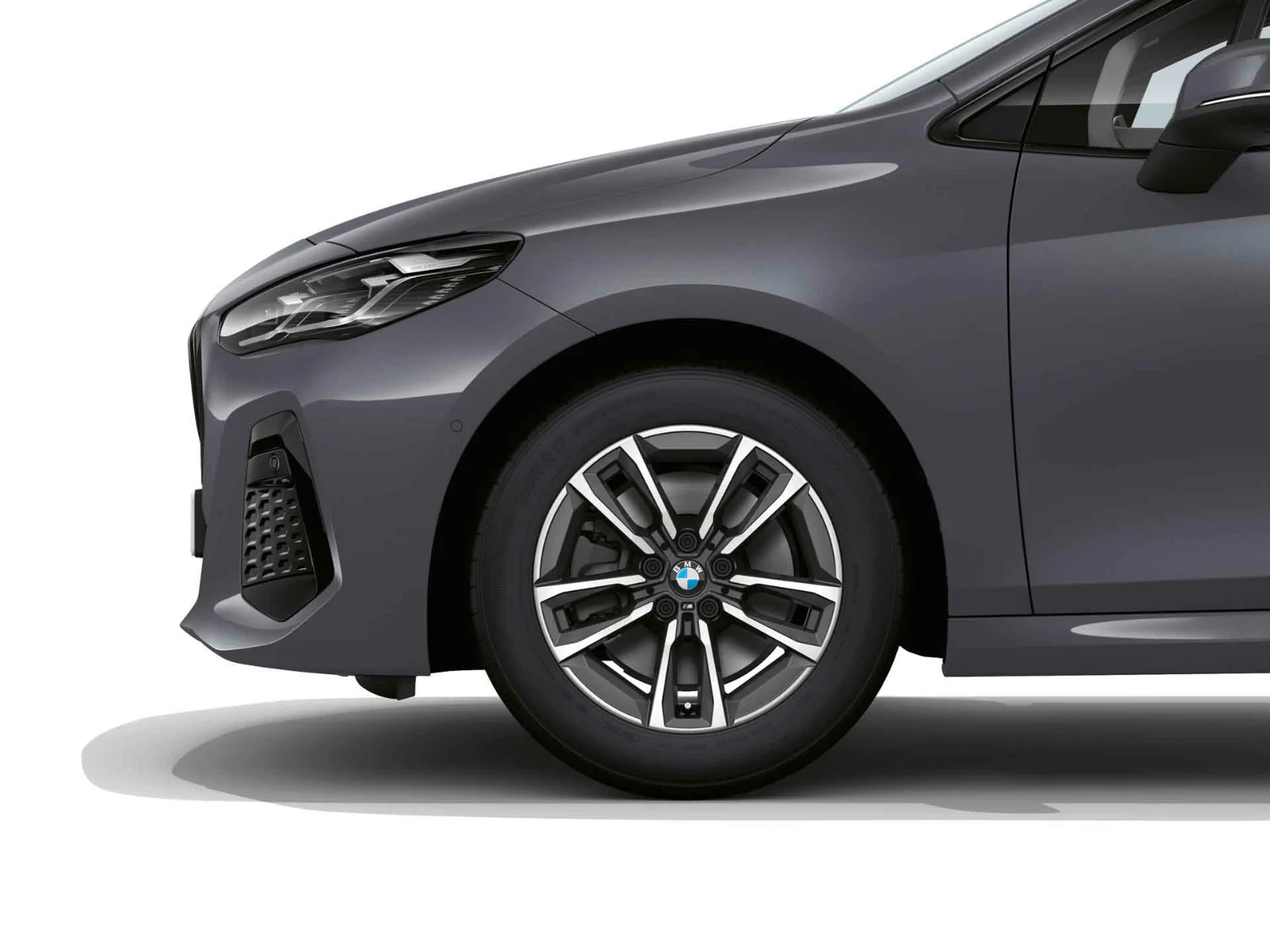 BMW Sommerkompletträder M Doppelspeiche 834 bicolor (gunmetal grey / glanzgedreht) 17 Zoll RDCi 2er U06 Bridgestone