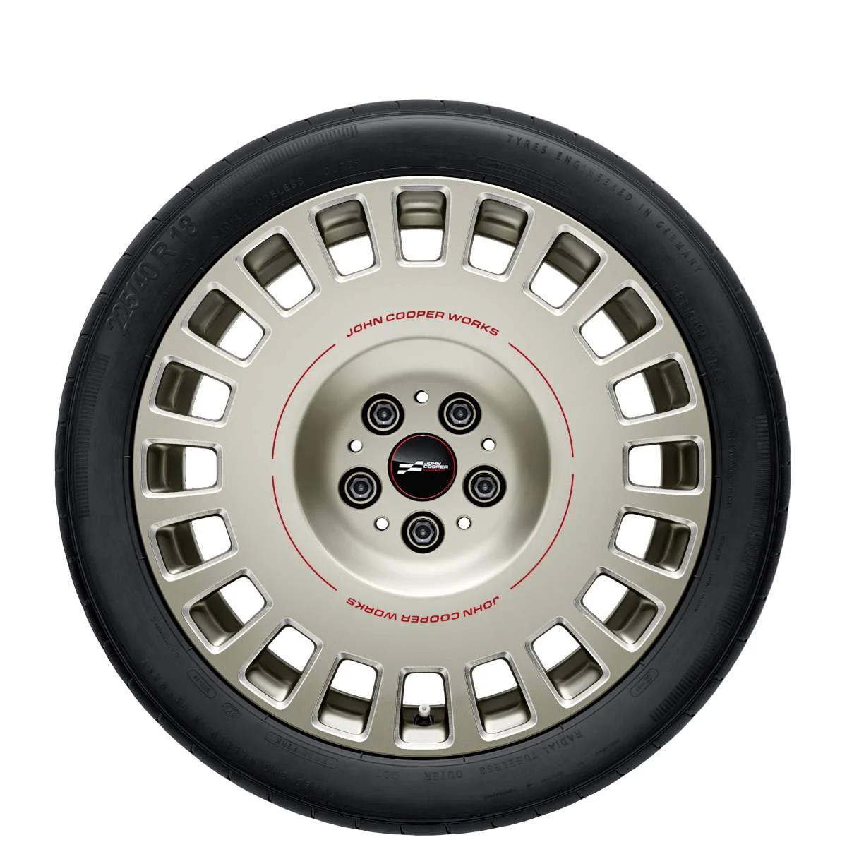 MINI Alufelge JCW Rallye Spoke 992 bicolor (vibrant silver/hochglanzpoliert) 7,5Jx18 ET50 Aceman J05 Cooper J01