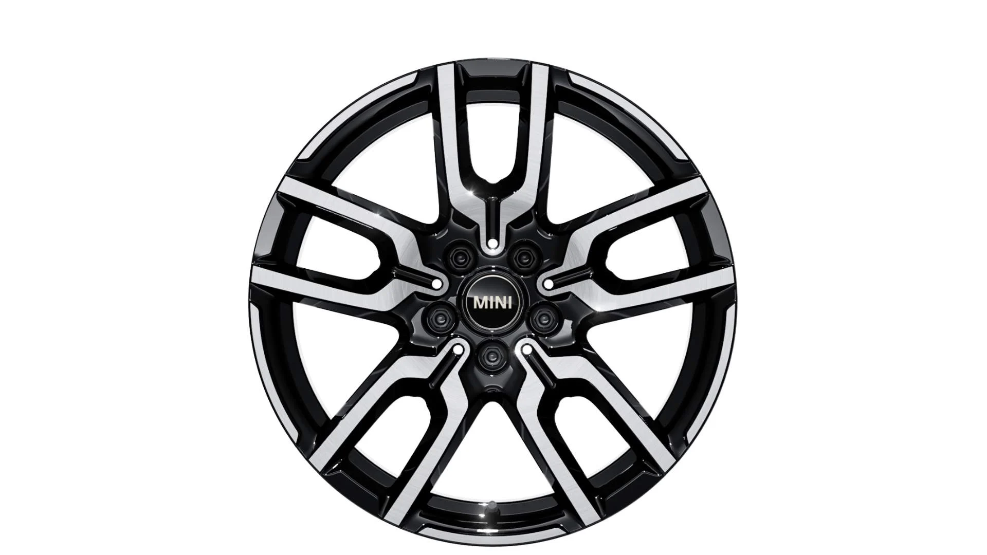 MINI Alufelge JCW Lap Spoke 986 bicolor (schwarz II/hochglanzpoliert) 7,5Jx18 ET50 Aceman J05 Cooper J01