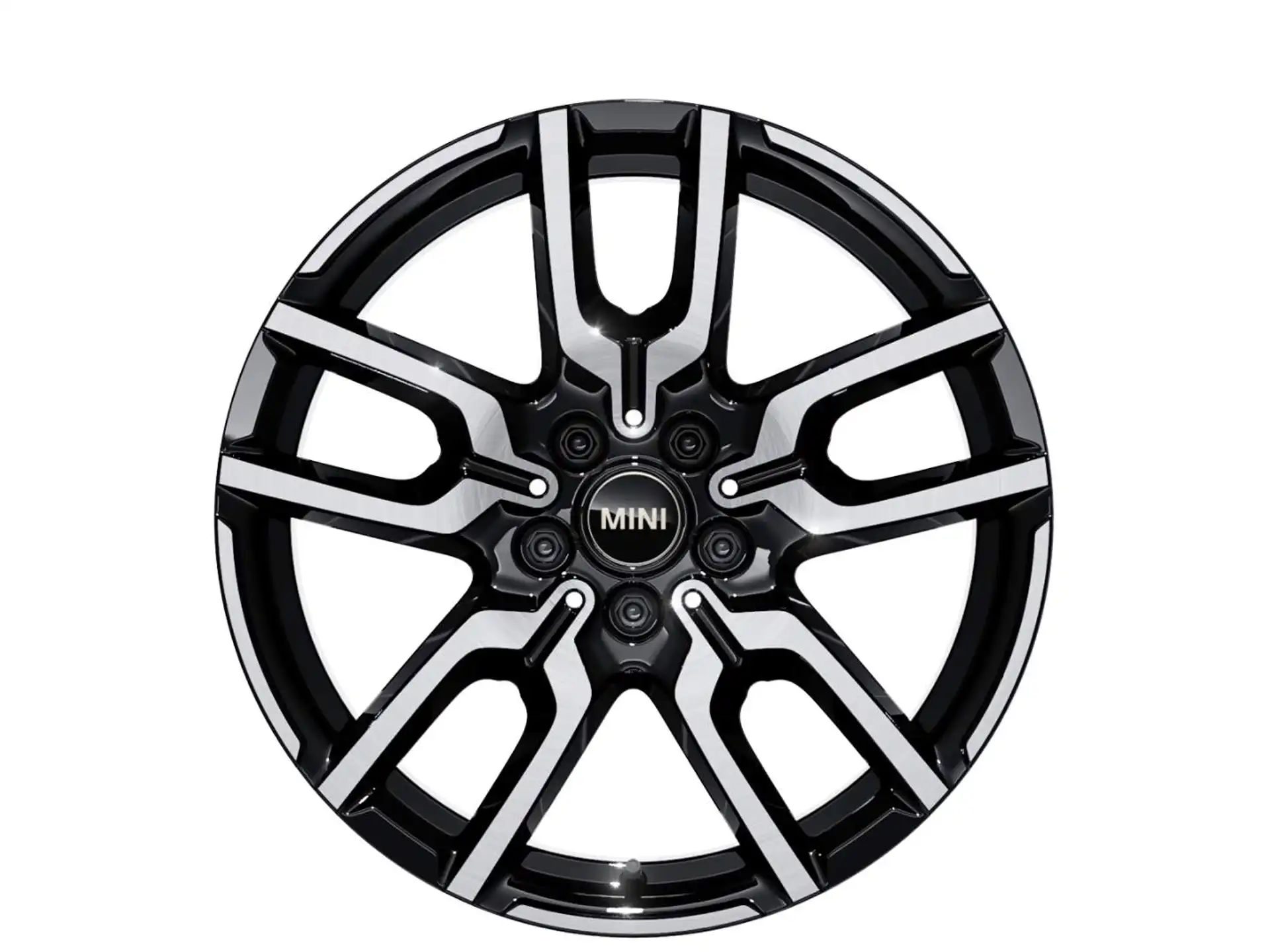 MINI Alufelge JCW Lap Spoke 986 bicolor (schwarz II/hochglanzpoliert) 7,5Jx18 ET50 Aceman J05 Cooper J01