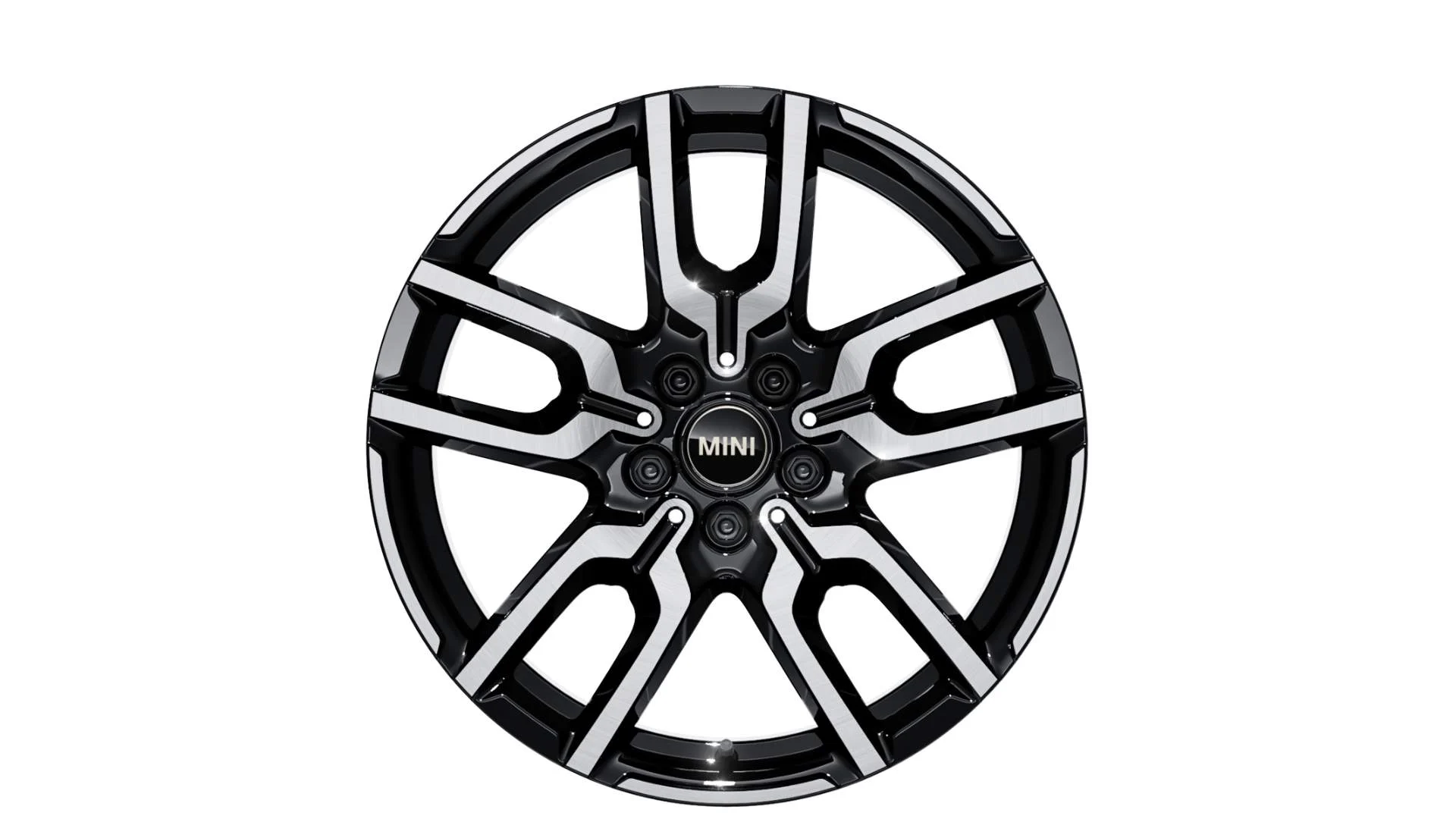 MINI Alufelge JCW Lap Spoke 986 bicolor (schwarz II/hochglanzpoliert) 7,5Jx18 ET50 Aceman J05 Cooper J01