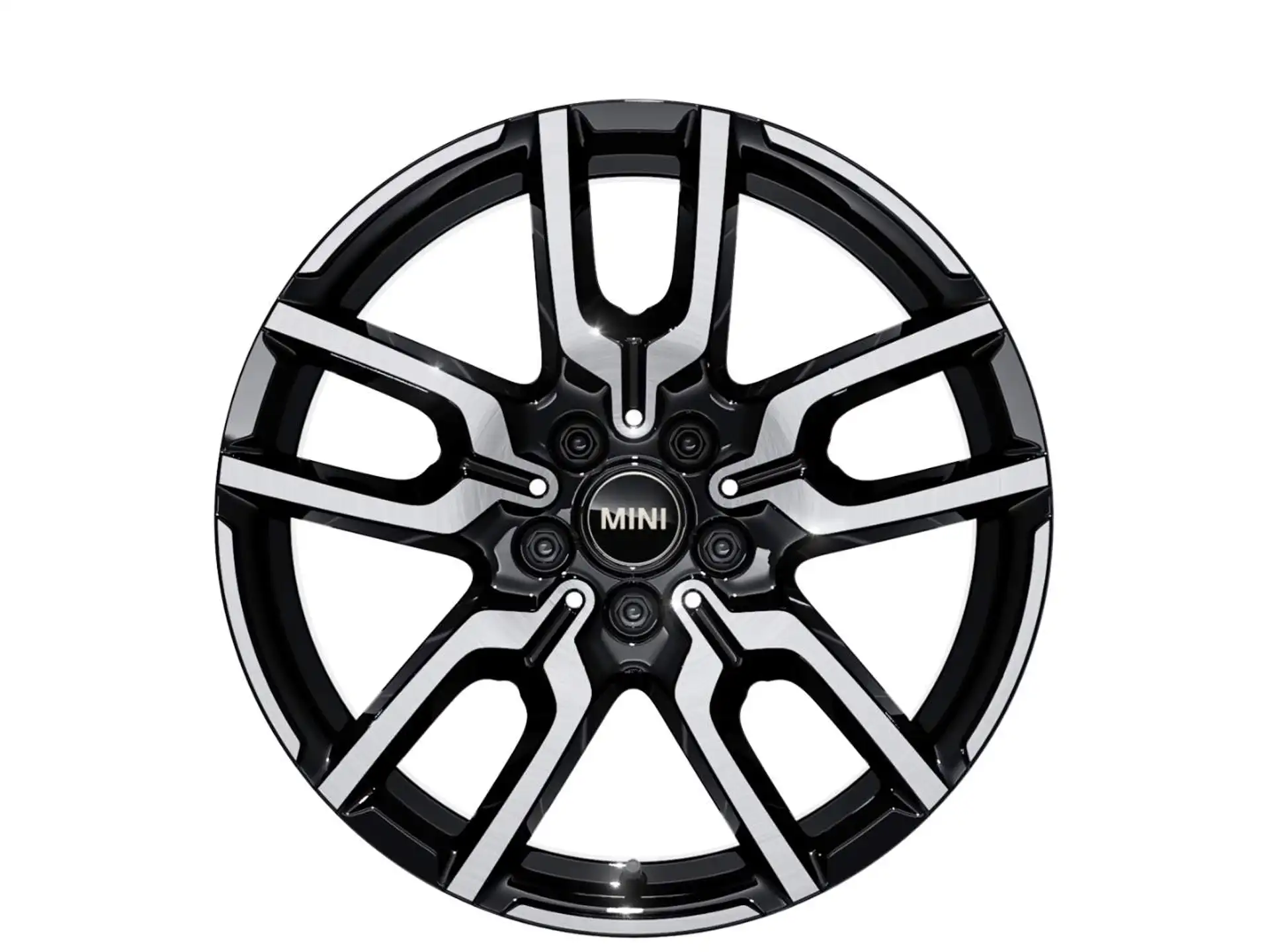 MINI Alufelge JCW Lap Spoke 986 bicolor (schwarz II/hochglanzpoliert) 7,5Jx18 ET50 Aceman J05 Cooper J01