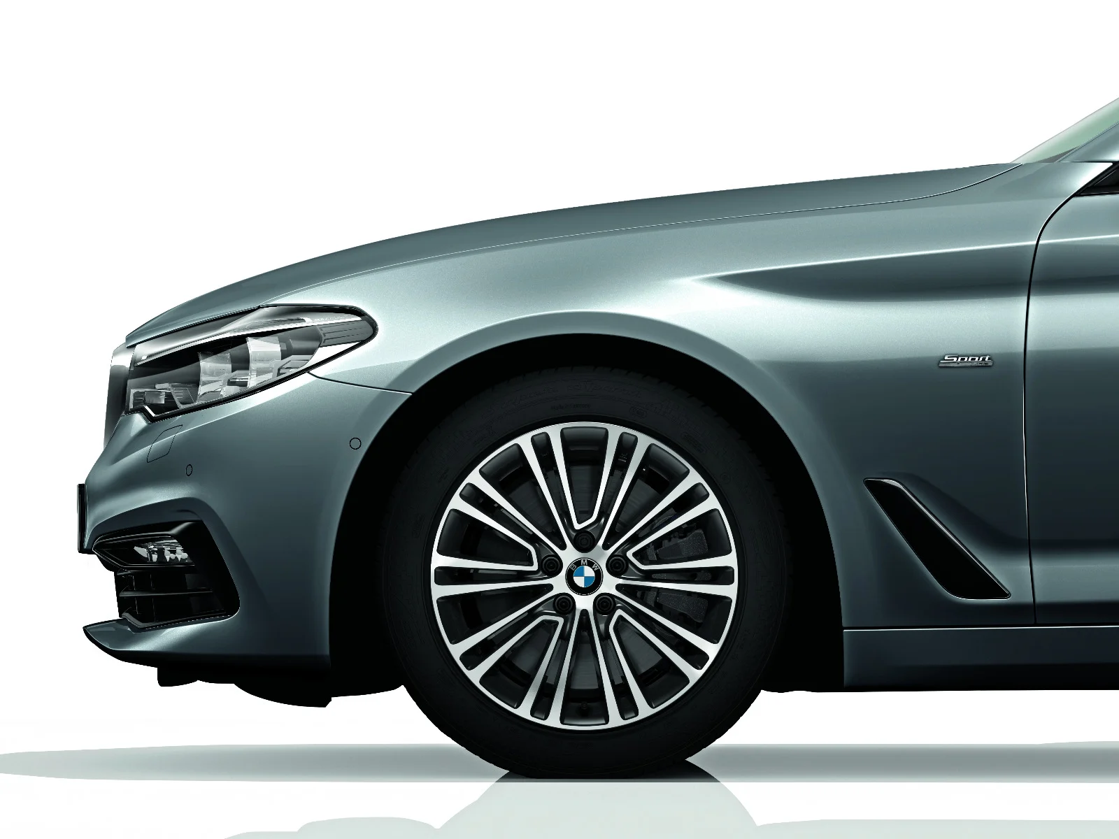BMW Sommerkompletträder Doppelspeiche 634 Bicolor (orbitgrey/hochglanzpoliert) 18 Zoll RDCi 5er G30 G31 Pirelli