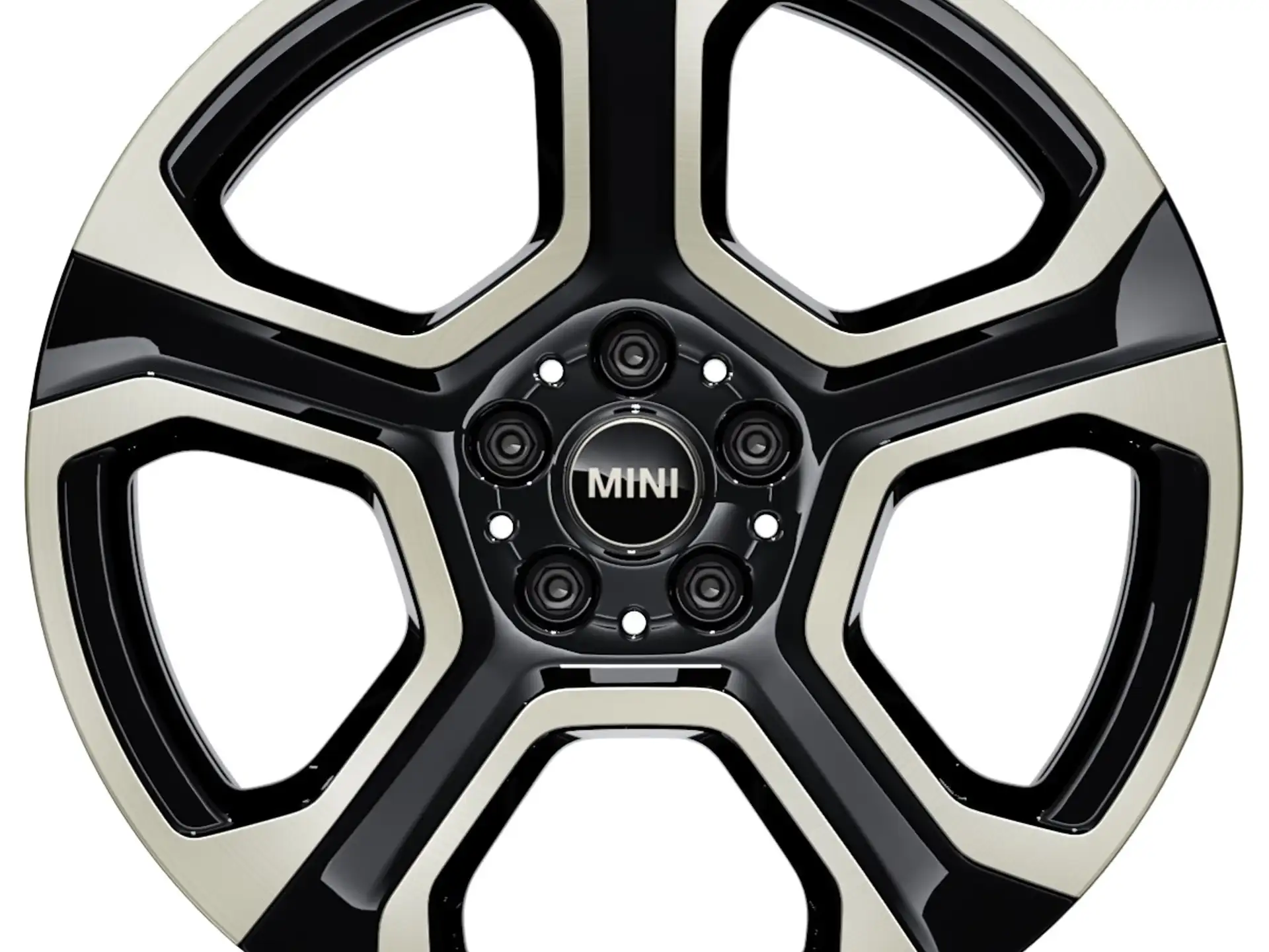 MINI Alufelge Hexagram Spoke 987 bicolor (jetblack uni/glanzgedreht) 7,5Jx19 ET50 Aceman J05