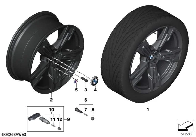 BMW Alufelge M Sternspeiche 1037 jet black matt 9Jx21 ET24 X3 G45