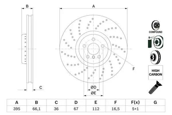 BOSCH Bremsscheibe IBOH0986479F64