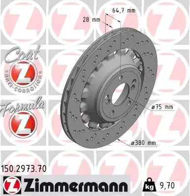 ZIMMERMANN Bremsscheibe 4250238782421