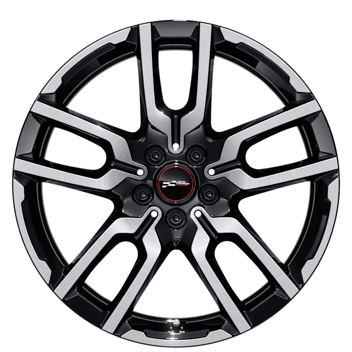 MINI Alufelge JCW LAP-Spoke 989 bicolor (jet black uni/hochglanzpoliert) 7,5Jx19 ET50 Aceman J05