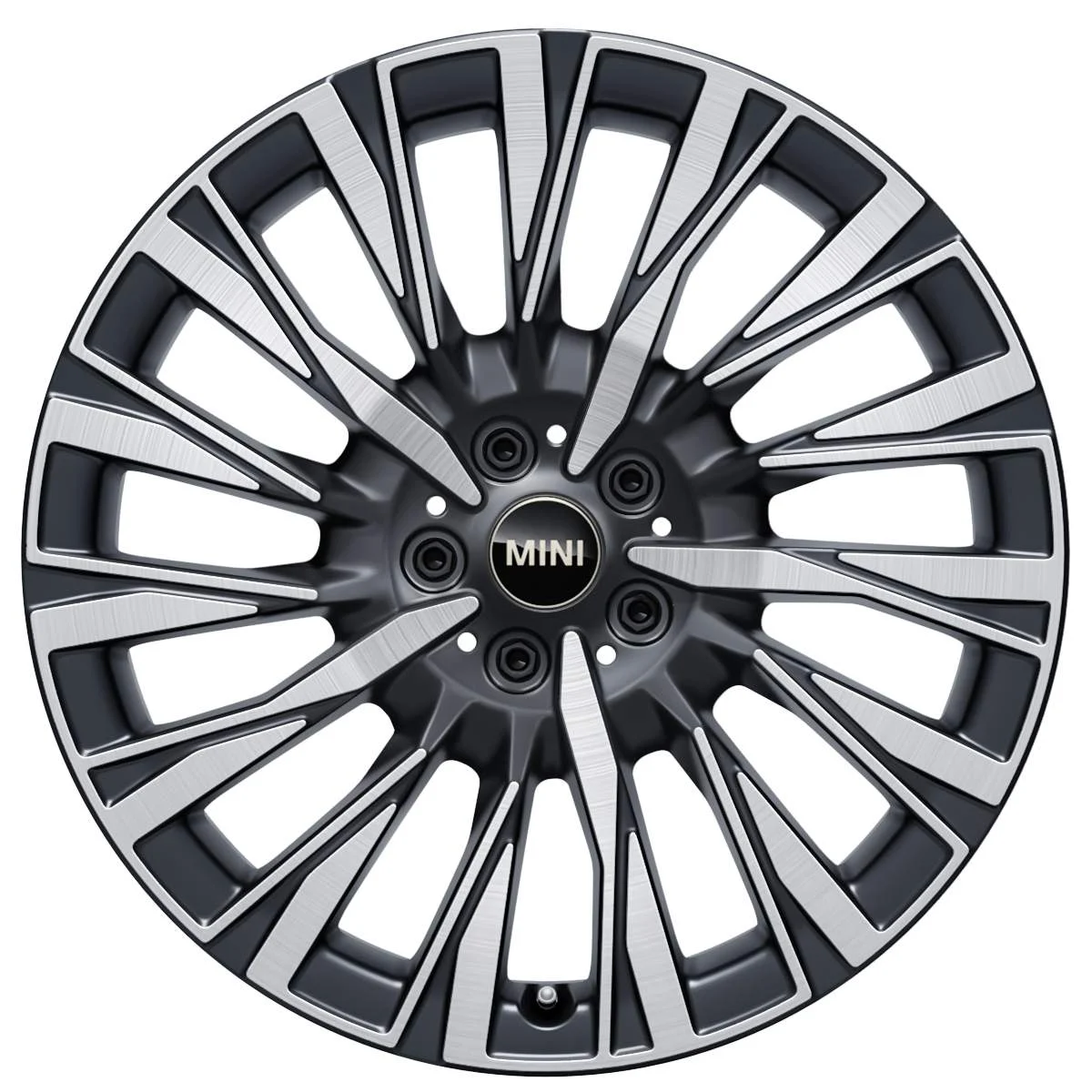 MINI Alufelge Eternal Spoke 988 bicolor (midnight grey/hochglanzpoliert) 7,5Jx19 ET50 Aceman J05