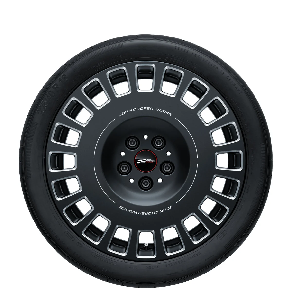 MINI Sommerkompletträder JCW Rallye Spoke 964 frozen midnight grey 18 Zoll RDCi F65 F66 F67 Pirelli
