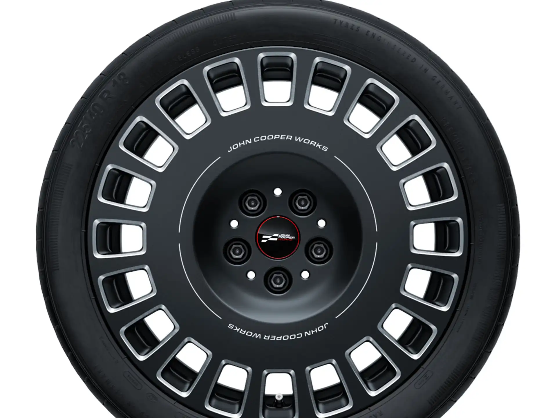 MINI Sommerkompletträder JCW Rallye Spoke 964 frozen midnight grey 18 Zoll RDCi F65 F66 F67 Pirelli