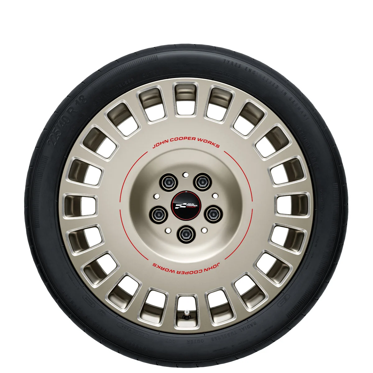 MINI Sommerkompletträder JCW Rallye Spoke 964 vibrant silver 18 Zoll RDCi F65 F66 F67 Pirelli