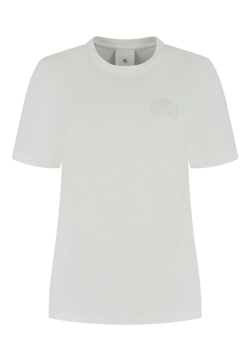BMW T-Shirt Logo geprägt Damen weiß