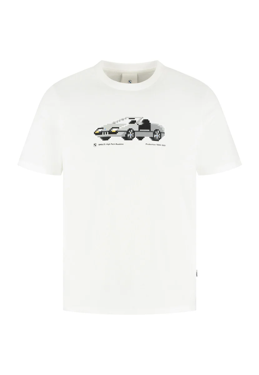 BMW T-Shirt Z1 Pixel Druck Unisex weiß