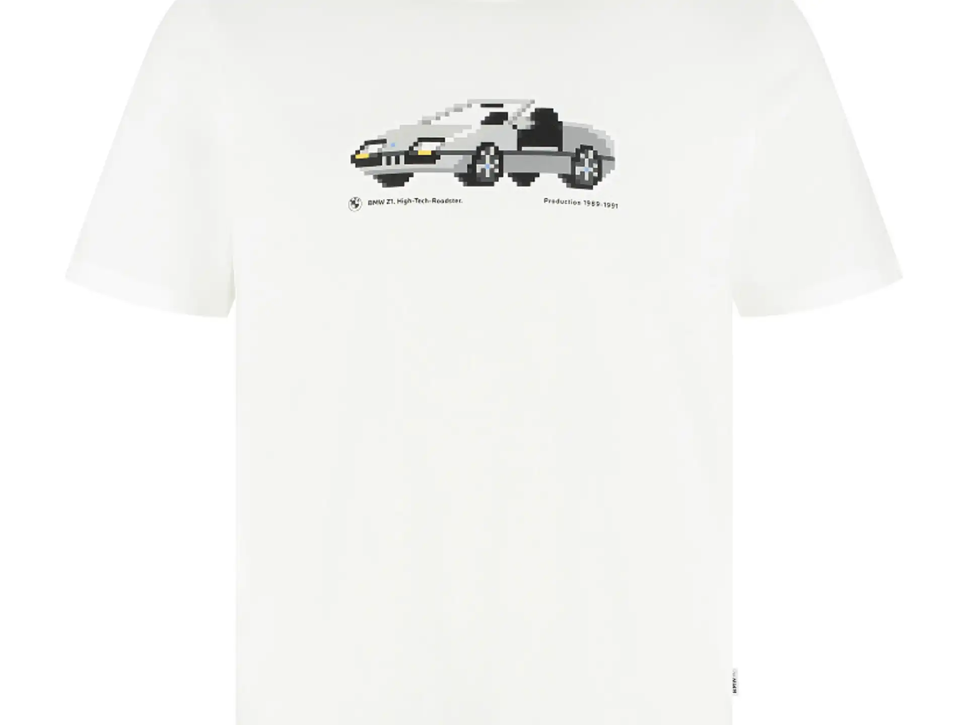 BMW T-Shirt Z1 Pixel Druck Unisex weiß