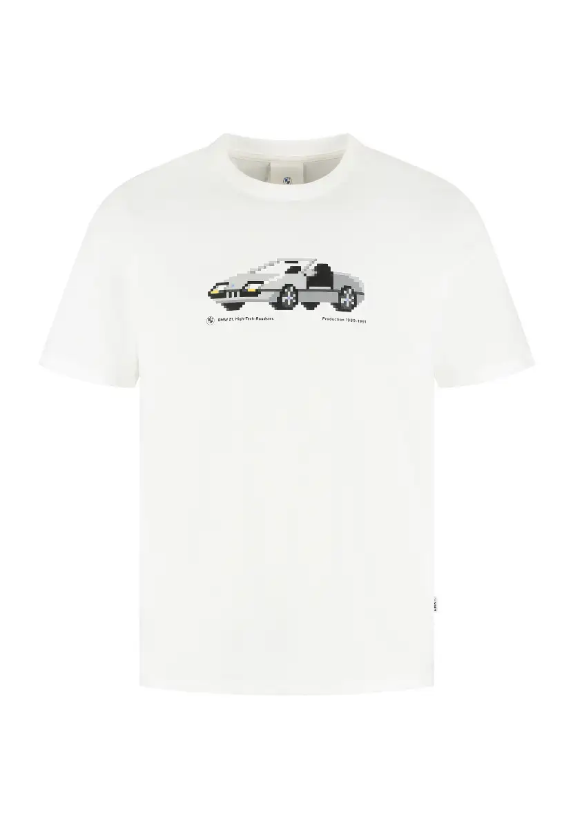 BMW T-Shirt Z1 Pixel Druck Unisex weiß