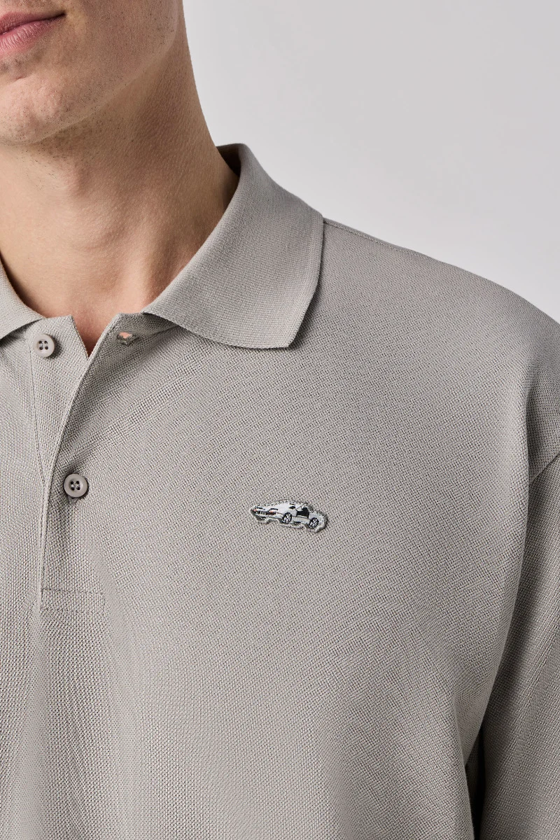 BMW Poloshirt Z1 Pixel Car Oversized grau