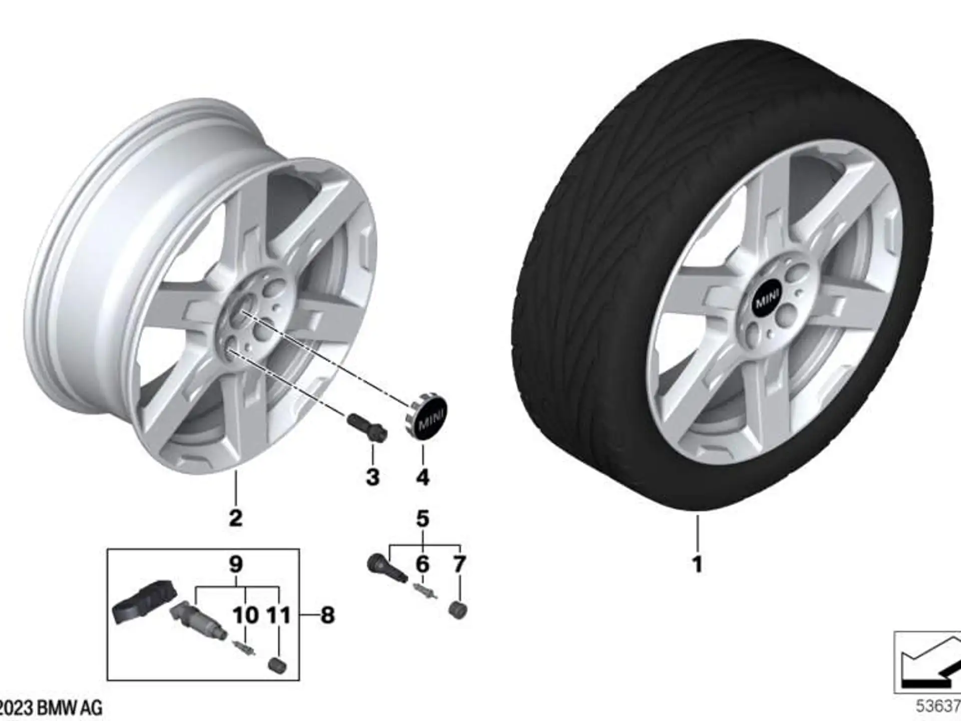 MINI Alufelge Asteroid Spoke 944 jet black uni 7,5Jx18 ET50 Countryman U25