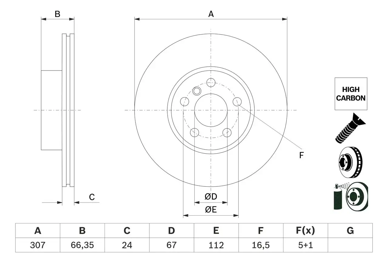 BOSCH Bremsscheibe 4047026591088