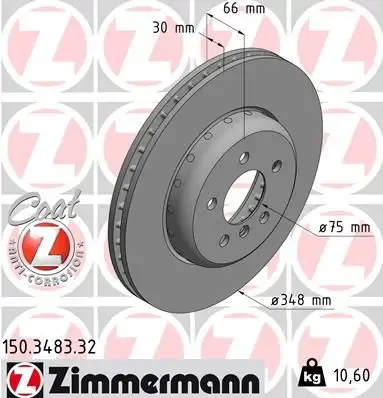 ZIMMERMANN Bremsscheibe IZIN150348332