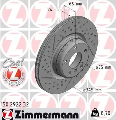 ZIMMERMANN Bremsscheibe IZIN150292232