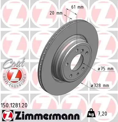 ZIMMERMANN Bremsscheibe IZIN150128120