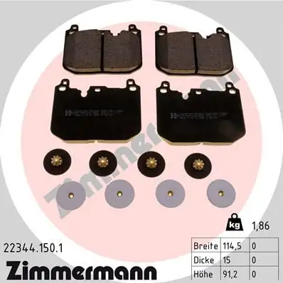 ZIMMERMANN Bremsbelagsatz, Scheibenbremse IZIN223441501