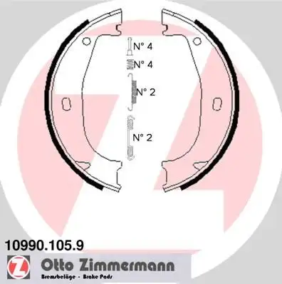 ZIMMERMANN Bremsbackensatz, Feststellbremse 4250238721802
