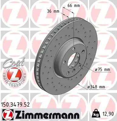 ZIMMERMANN Bremsscheibe IZIN150347952