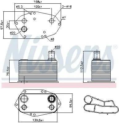 NISSENS Ölkühler, Motoröl INIS90786