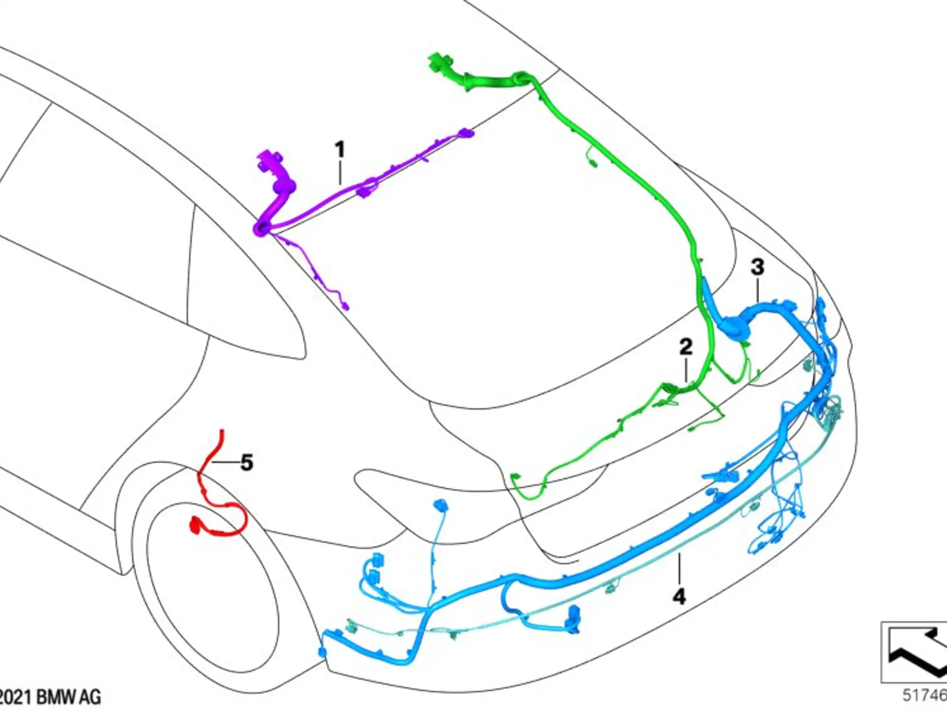 BMW Kabelsatz Stossfänger hinten 4er G26