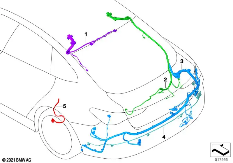 BMW Kabelsatz Stossfänger hinten 4er G26