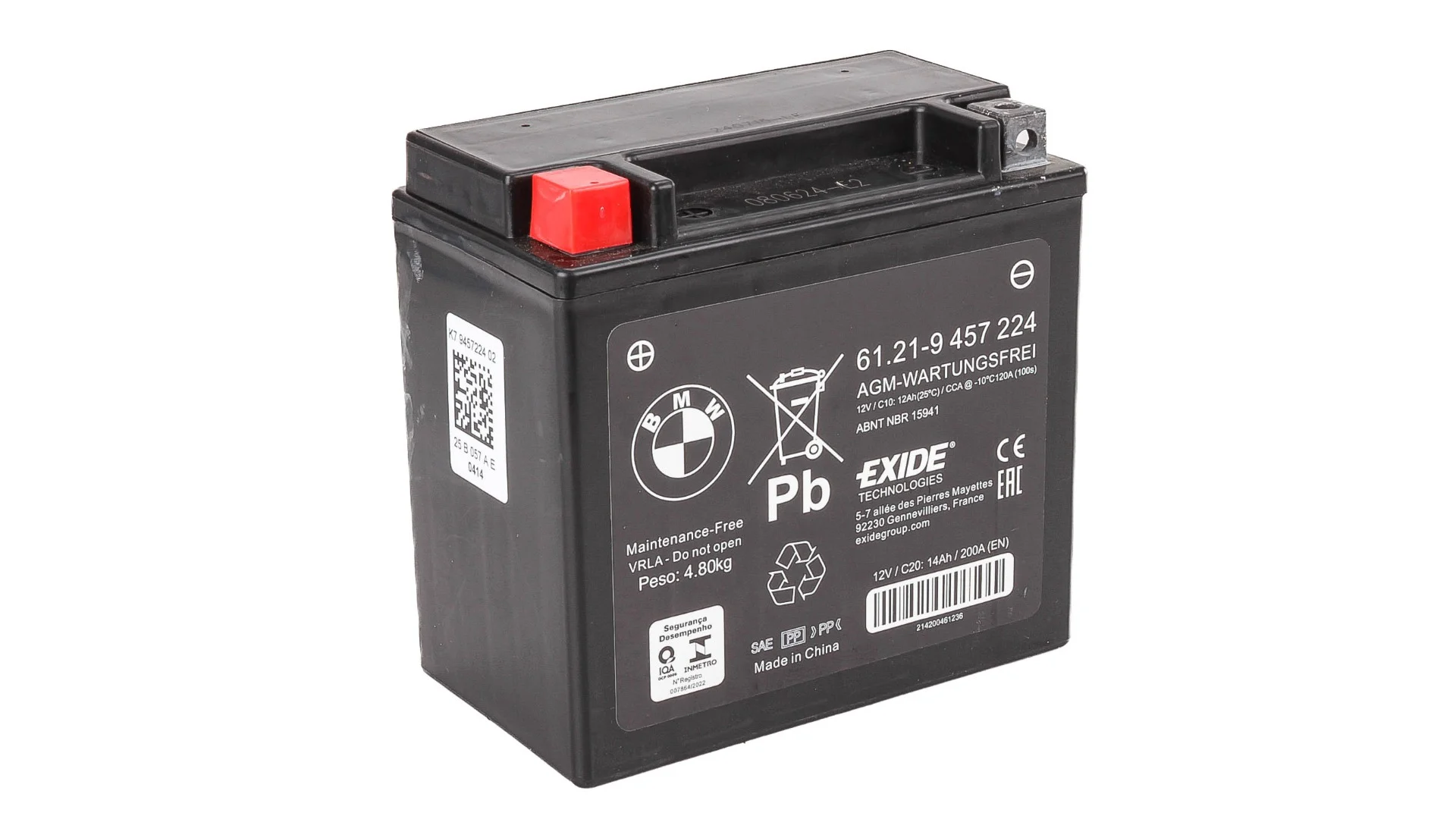 BMW Motorrad AGM-Batterie 12V 12Ah 120A (EXIDE LTX14)