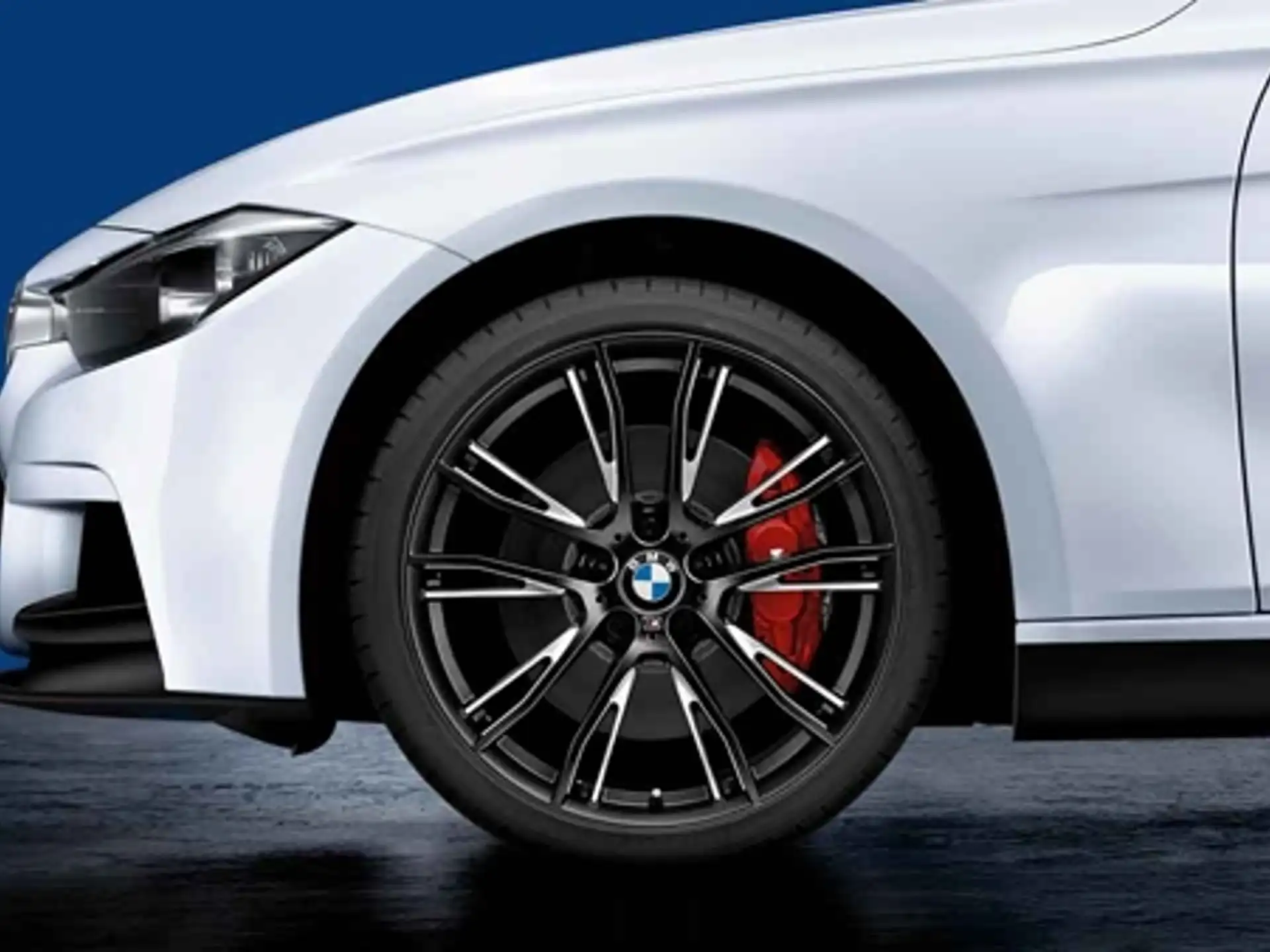 BMW Alufelge M Performance Doppelspeiche 624 20 Zoll schwarz/silber 3er F30 F31 4er F32 F33 F36