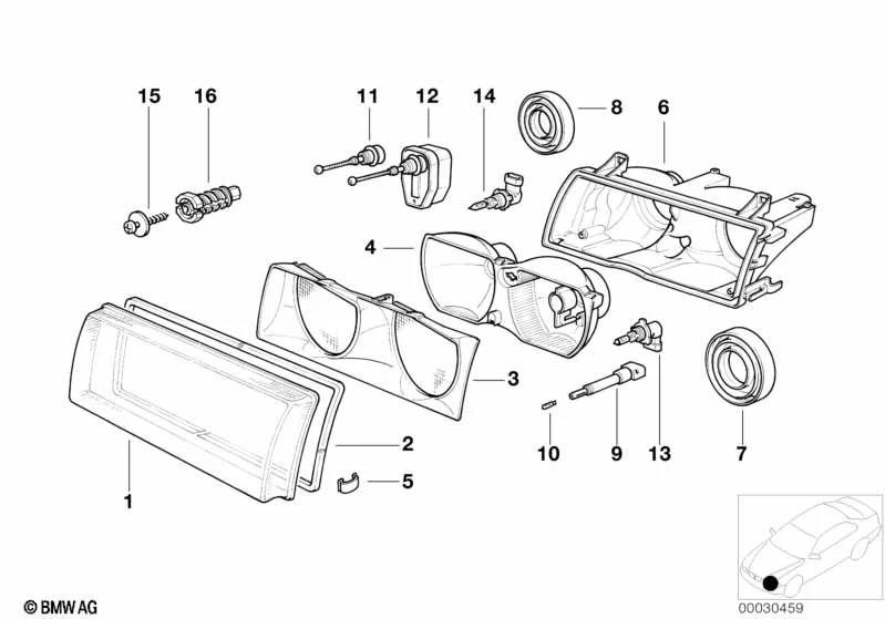 BMW Halter Scheinwerfer 3er E36