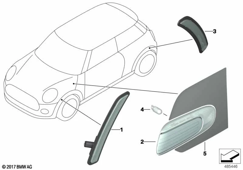 MINI Zusatzblinkleuchte links F56 F57