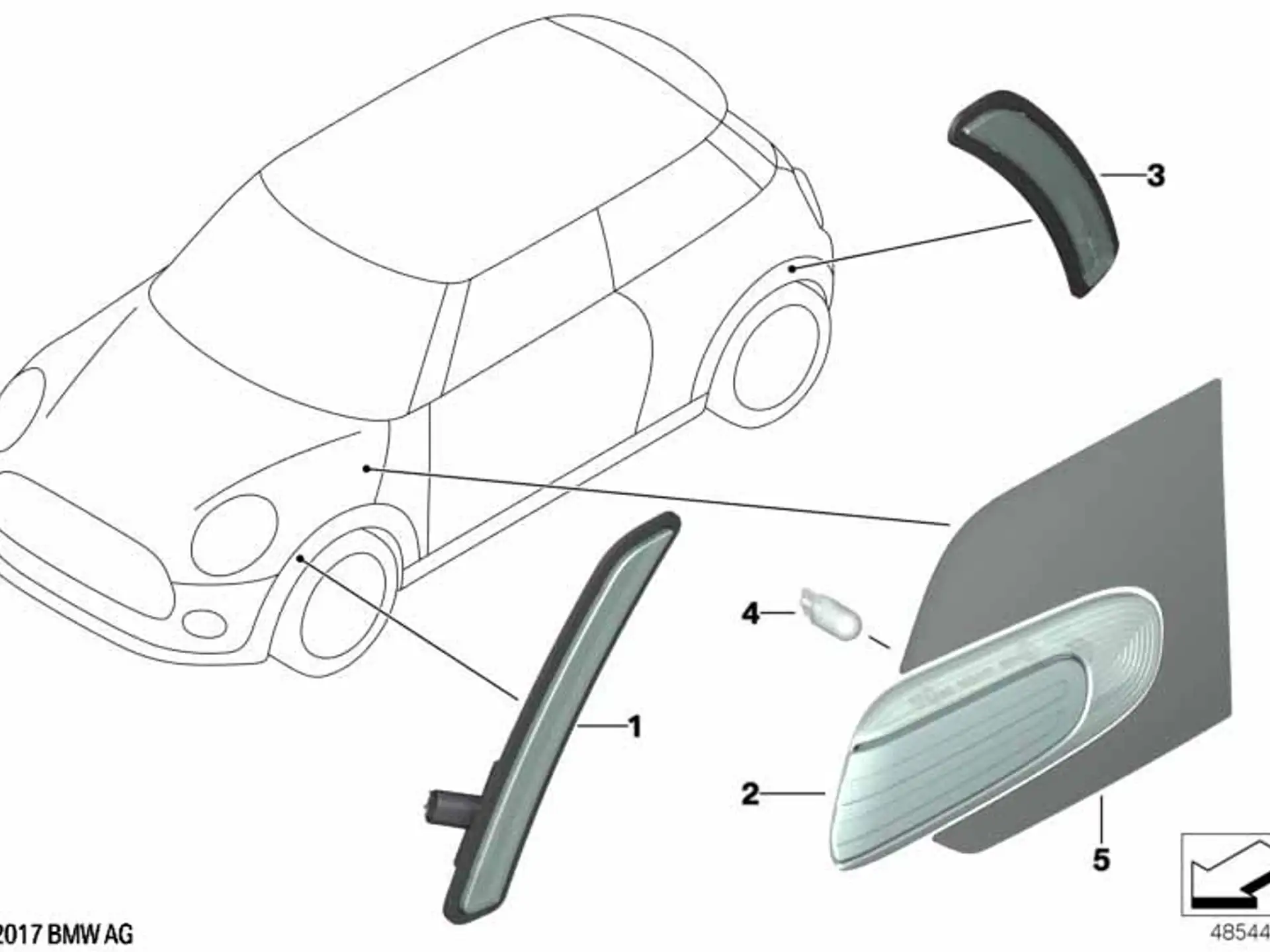MINI Zusatzblinkleuchte links F56 F57