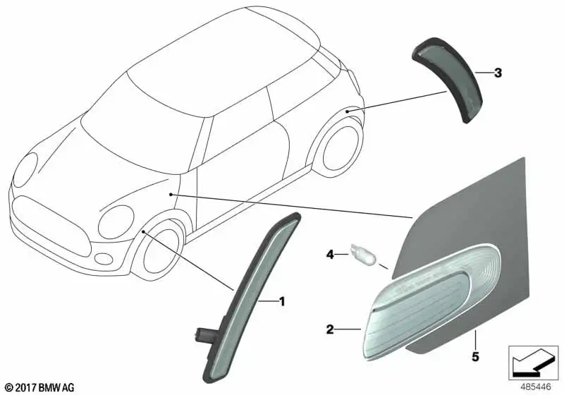 MINI Zusatzblinkleuchte links F56 F57