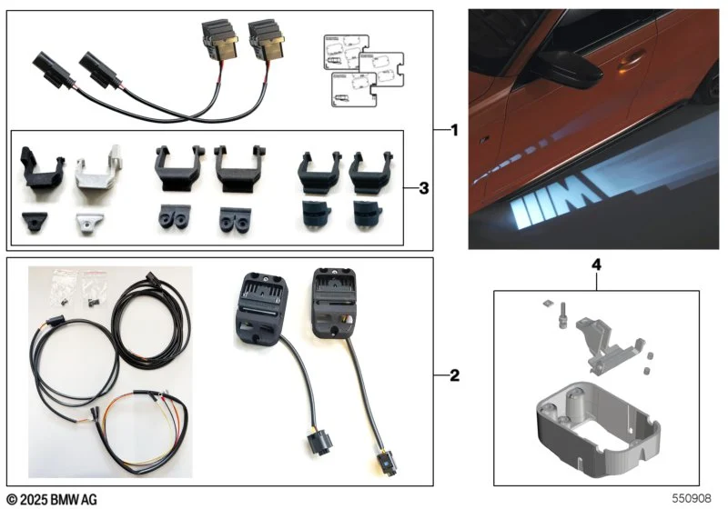 BMW Satz Halter Lichtteppich M Performance 1er 2er 3er 4er 5er X3
