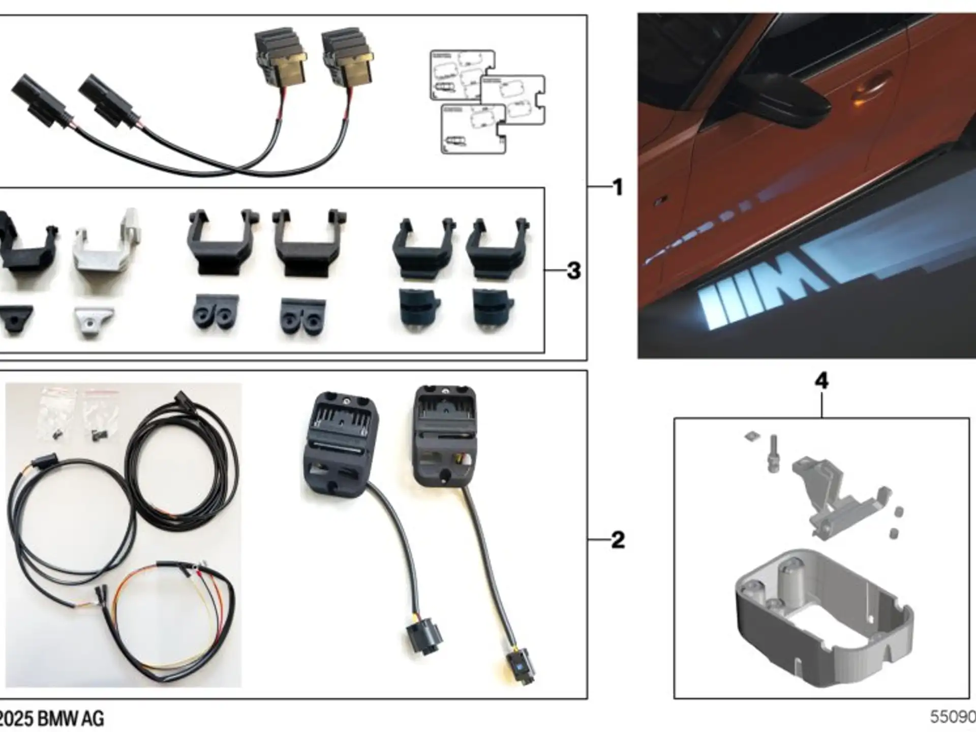 BMW Satz Halter Lichtteppich M Performance 1er 2er 3er 4er 5er X3