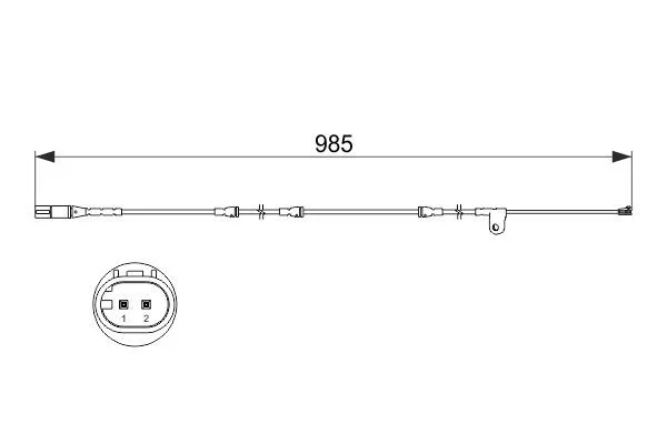 BOSCH Warnkontakt, Bremsbelagverschleiß IBOH1987473520