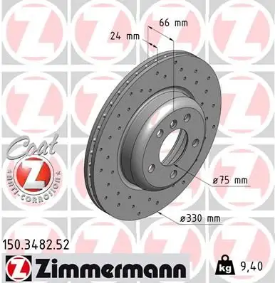 ZIMMERMANN Bremsscheibe IZIN150348252