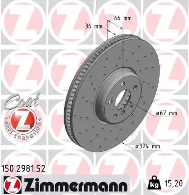 ZIMMERMANN Bremsscheibe IZIN150298152